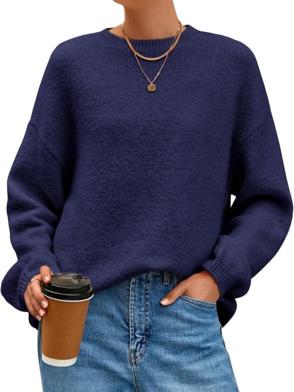 Cozy Fuzzy Long Sleeve Chunky Oversized Sweater for Women - Perfect Fall Fashion